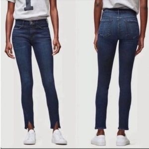 Frame Denim Lauretta Le Skinny De Jeanne Dark Wash Jeans